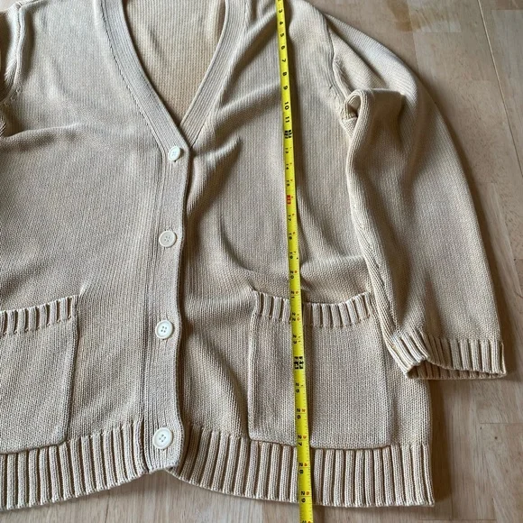 Elegant Tan Women's Cardigan - Picture 7 of 7